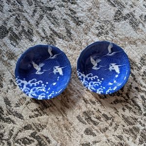 Vintage Japanese Crane Bowls